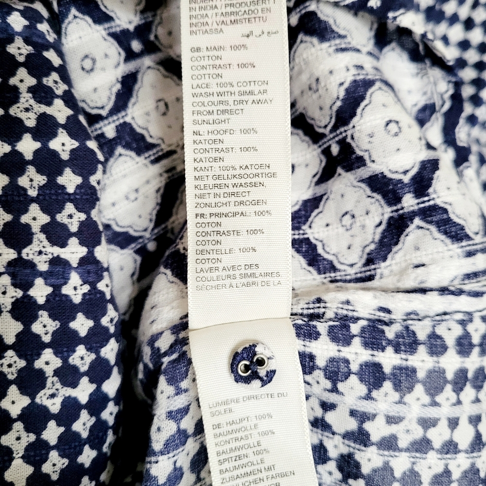 Fat Face Blue Diamond Printed Tank - Picture 6 of 6